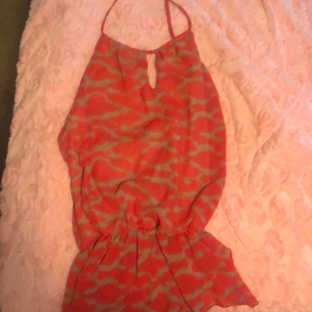 Red halter top